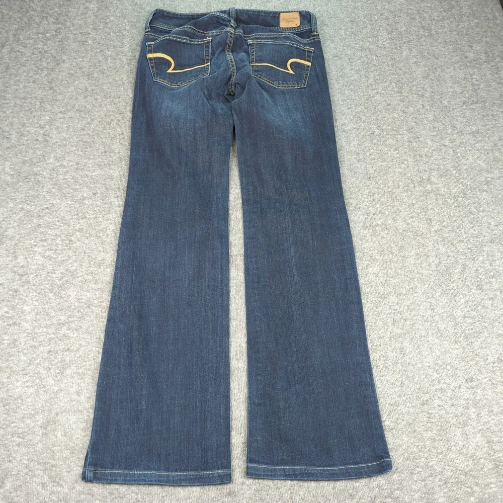 American Eagle Jeans Womens 4 Blue Slim Boot Cut Casual Dark‎ Wash Stretch